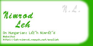 nimrod leh business card